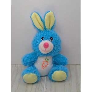 Greenbrier International Plush Blue Bunny Rabbit Carrot Embroidered